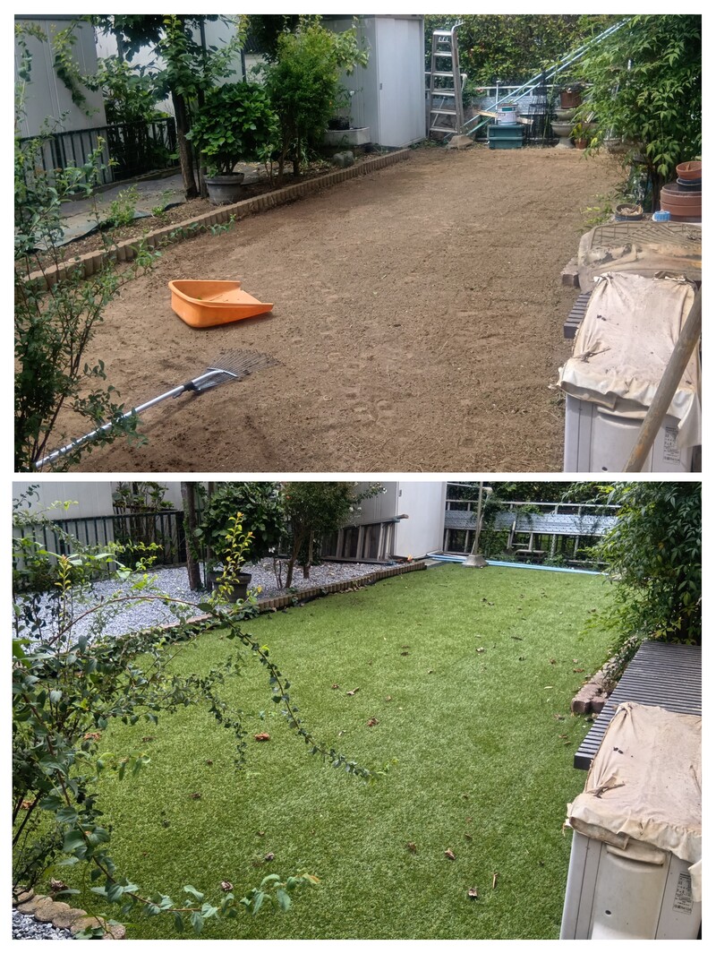 人工芝設置